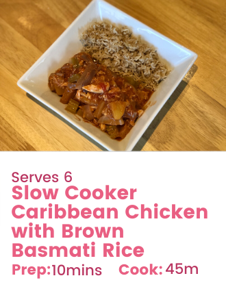 Slow Cooker Caribbean Chicken with Brown Basmati Rice